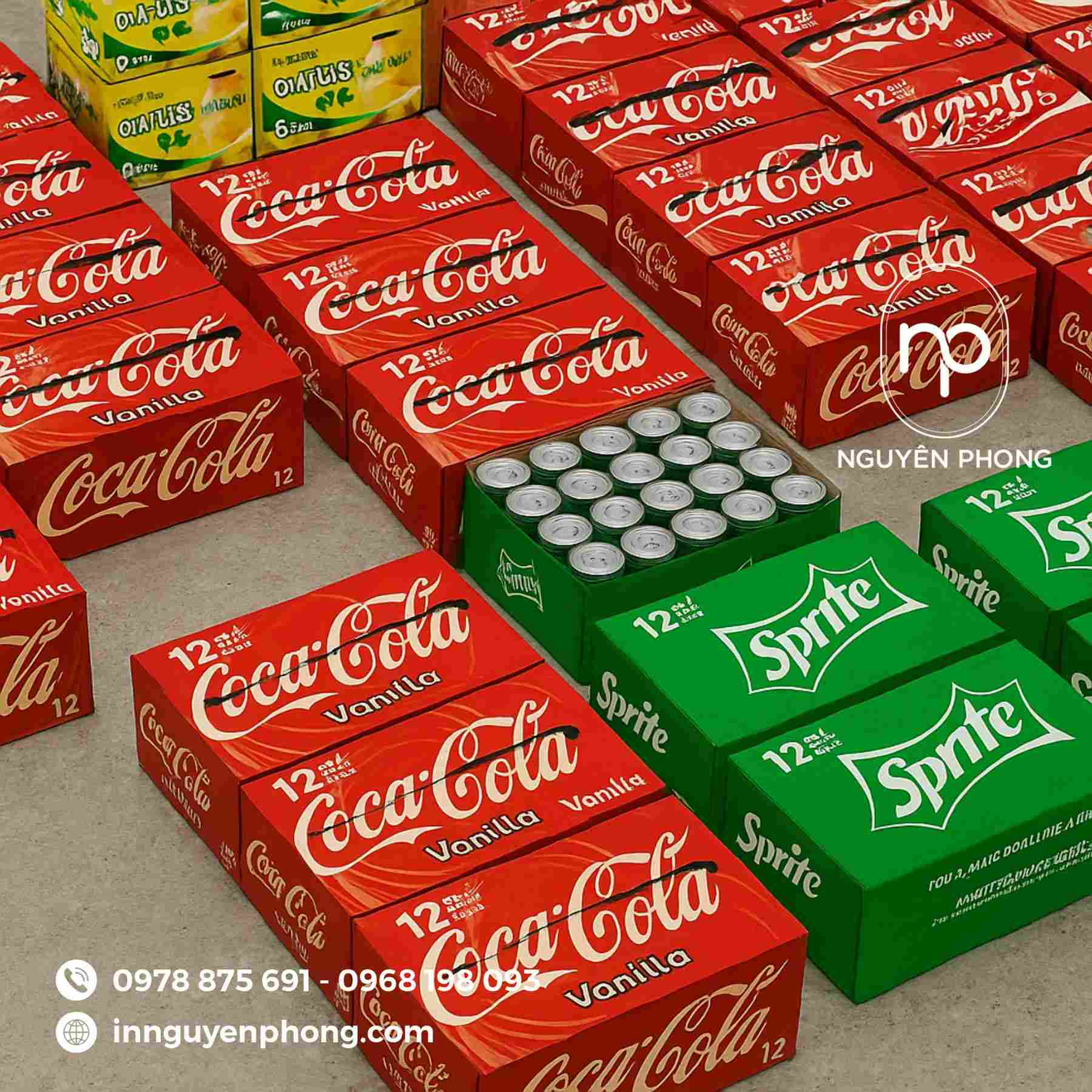 Thùng carton dựng nước ngọt

